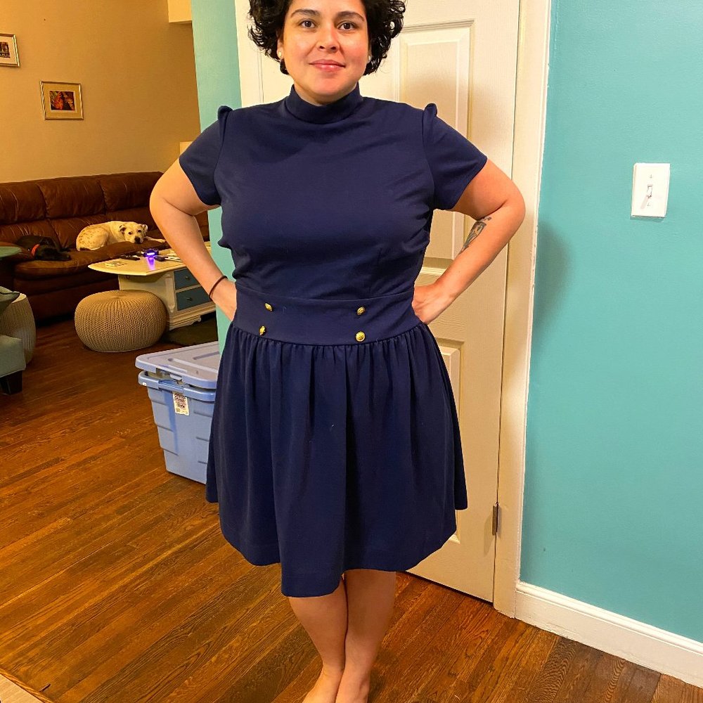 Navy nautical dress from Modcloth - size 2XL